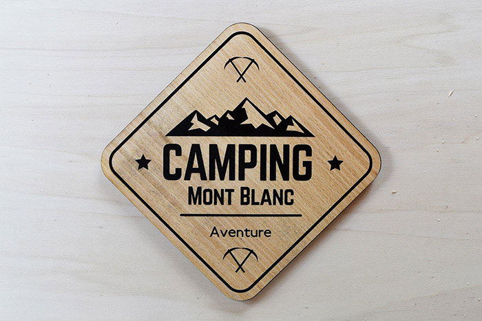 Enseigne gravée - Mt Blanc